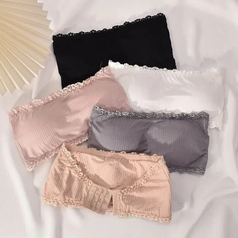 Multi-Color Cotton Strapless Tube Top Bras